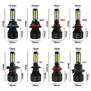 wholesale led headlight hi-lo beam led lamp h4 9003 12000lm all in one10000lm conversion kits led vehicle lights