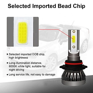 2021 New Design 6500k natural white car light h4 h7 led headlight bulbs