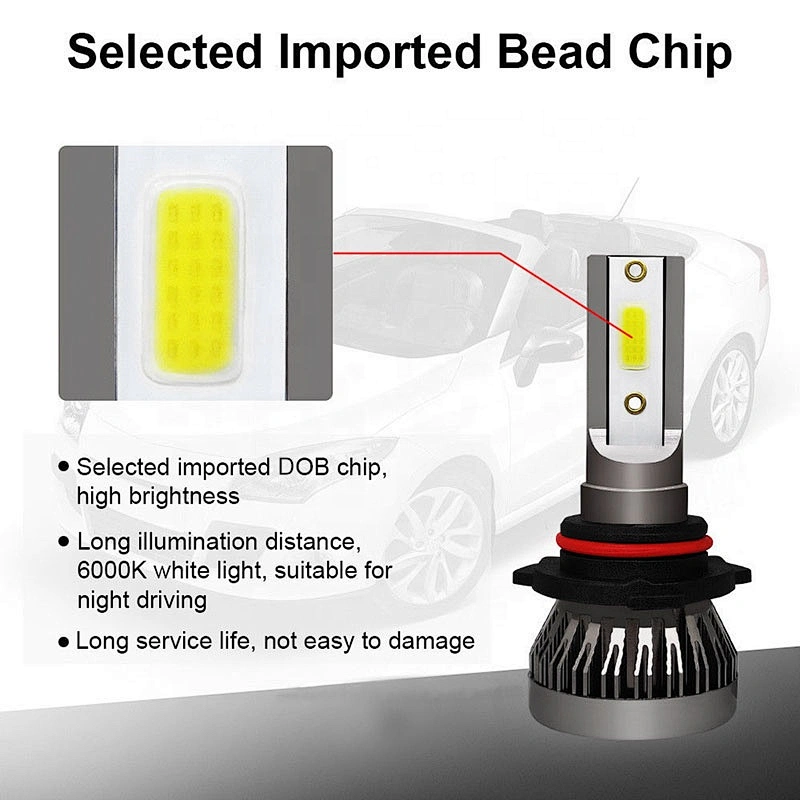 2021 New Design 6500k natural white car light h4 h7 led headlight bulbs