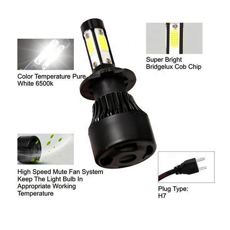 high low beam led headlight auto car lighting system led h7 headlight bulb 9005 9006 h4 led driving work lamp