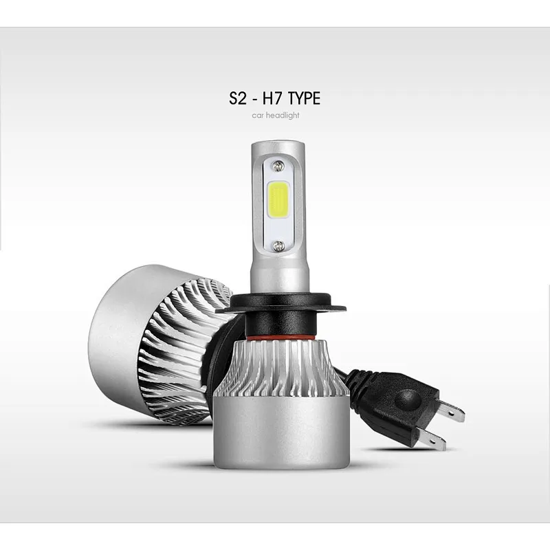 wholesale car bulb S2 cob manufacturer car headlight 9005 9006 h1 h4 h7 h11 8000lm car led kit