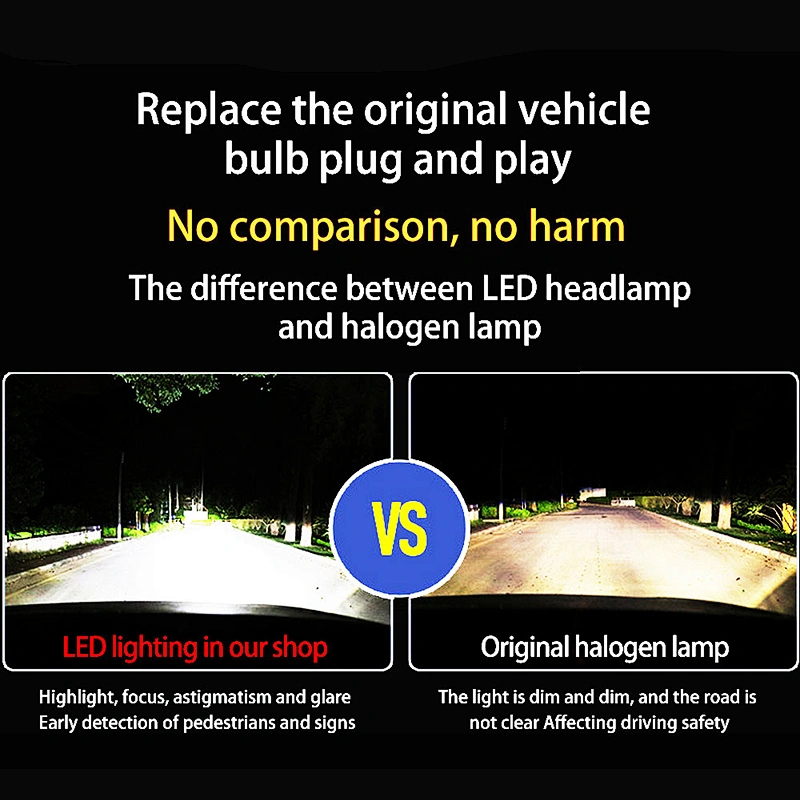 led auto light system h1 led headlight bulb H3 H7 H11 9005 9006 9012 880 5202 led head lamp