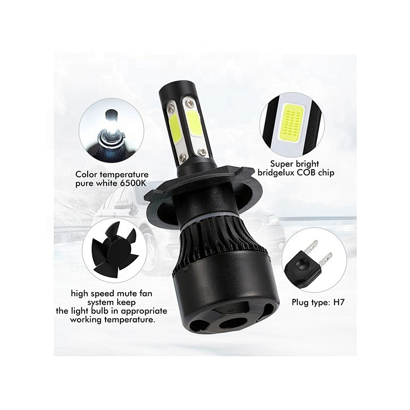 H4 hi lo led headlight convers kit 48W 6500K 10000LM X7 H4 H7 auto headlamp Bulb