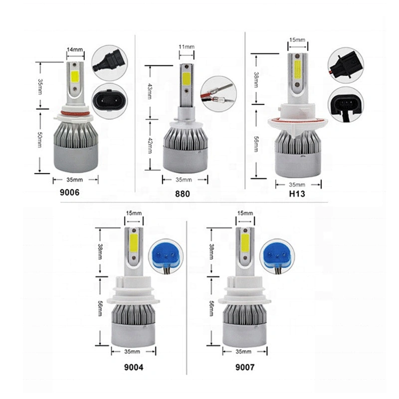 Wholesale Auto c6 led headlight Bulbs 9005 H7 LED c6 led car headlights