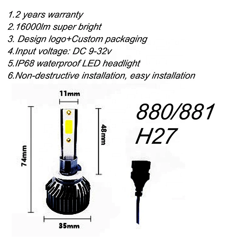 wholesale led headlight h7 h3 h4 h11/h9/h8 led headlight bulbs