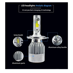 Led Headlight Bulbs h4 hb2 9003 car Lights c6 led headlights 12000lm