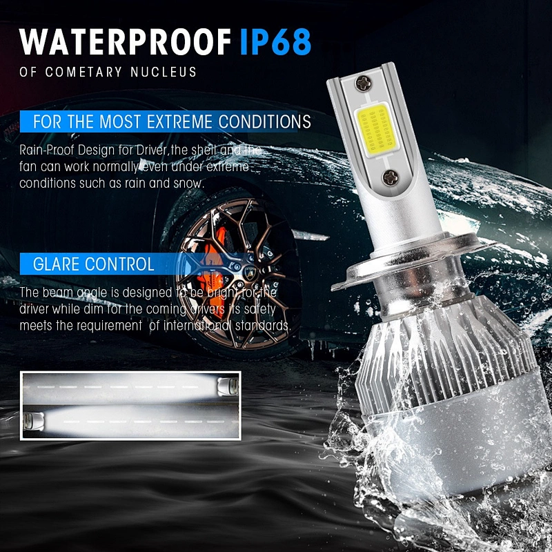 36W Fast Heat Dissipation Auto lighting system C6 led headlight H4 H1 H3 H7