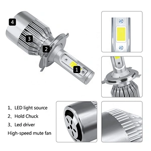 C6 11000 lumen H4 LED Headlight Bulbs H7 Car LED Headlight