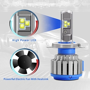 2018 New design Turbo T1 LED Canbus H7 H4 LED Headlight Bulbs for All Car