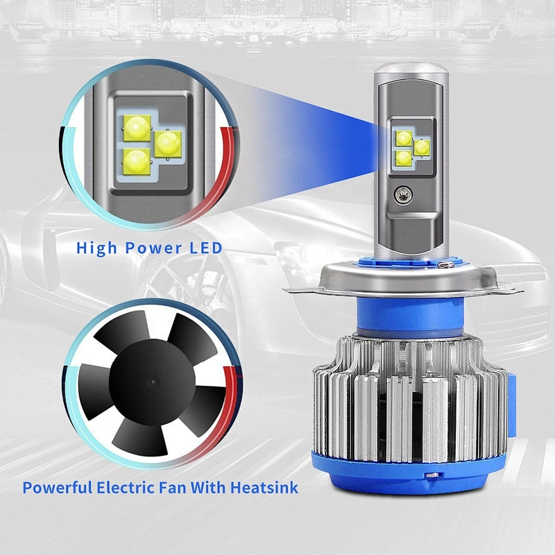2018 New design Turbo T1 LED Canbus H7 H4 LED Headlight Bulbs for All Car
