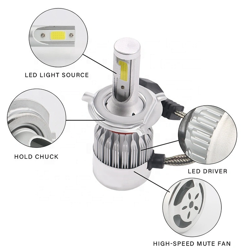 C6 16000lm led bulb h1 H13 H3 H7 H8 H9 H4 h11 c6 led headlight