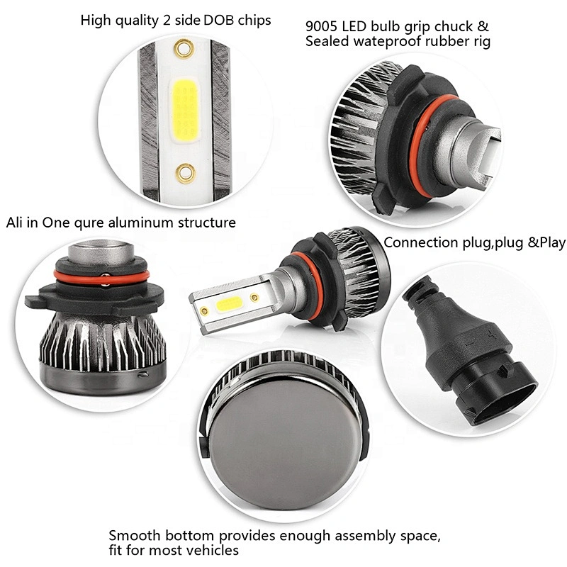 New Mini LED headlight bulbs H4 H13 9004 9007 car accessories LED headlamp