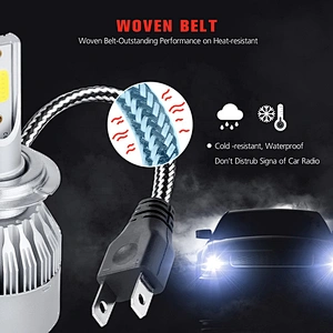 H4 led headlight bulbs  9004 9007 H13 COB Auto DRL fog lamps C6 LED headlights