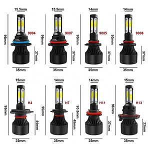 automotive lighting 12v led fog lamp halogen light h13 9005 9006 X7 h1 h11 h7 h4 car light led headlight bulb