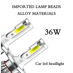 C6 Hi Low Beam Led Headlights 9005 9006 h3 h7 H4 lamps 36W 10000lm White Led Headlights