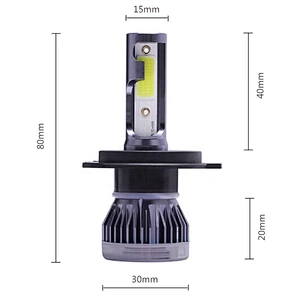 New LED headlight bright 8000lm Mini size H4 led auto headlight Fanless Led Headlight Bulbs