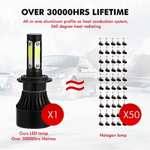 360 Degree 4 sides 9005 9004 h1 h7 h11 h4 bulb 9004 led headlight bulb