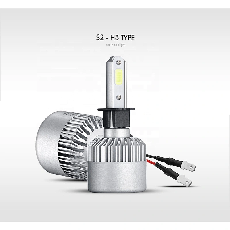 Led h3 led headlight S2 36w 9005 9006 Cob Led car lighting iIn Auto Lighting System