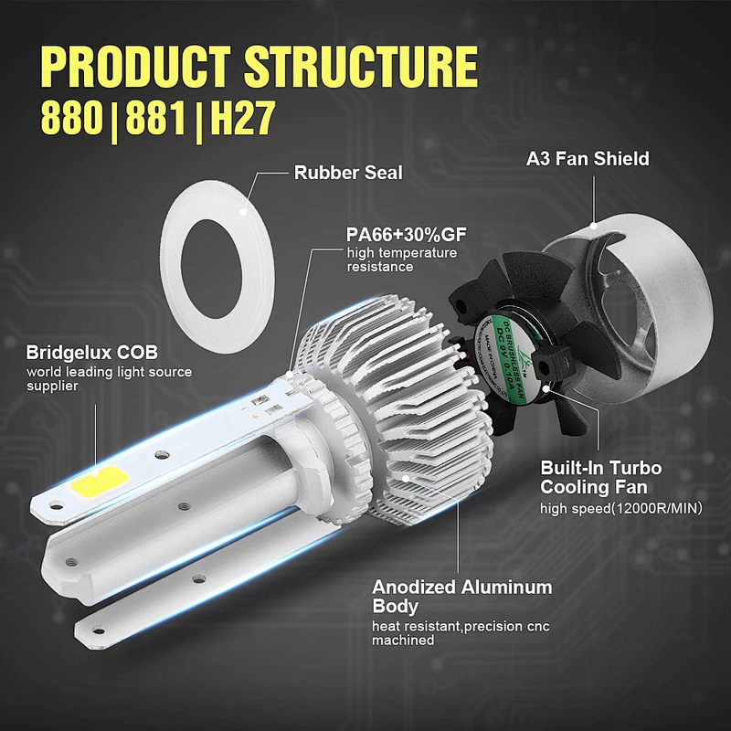 Wholesale h4 s2 lighting system 12v h7 auto car led headlamp kit h4 led headlight