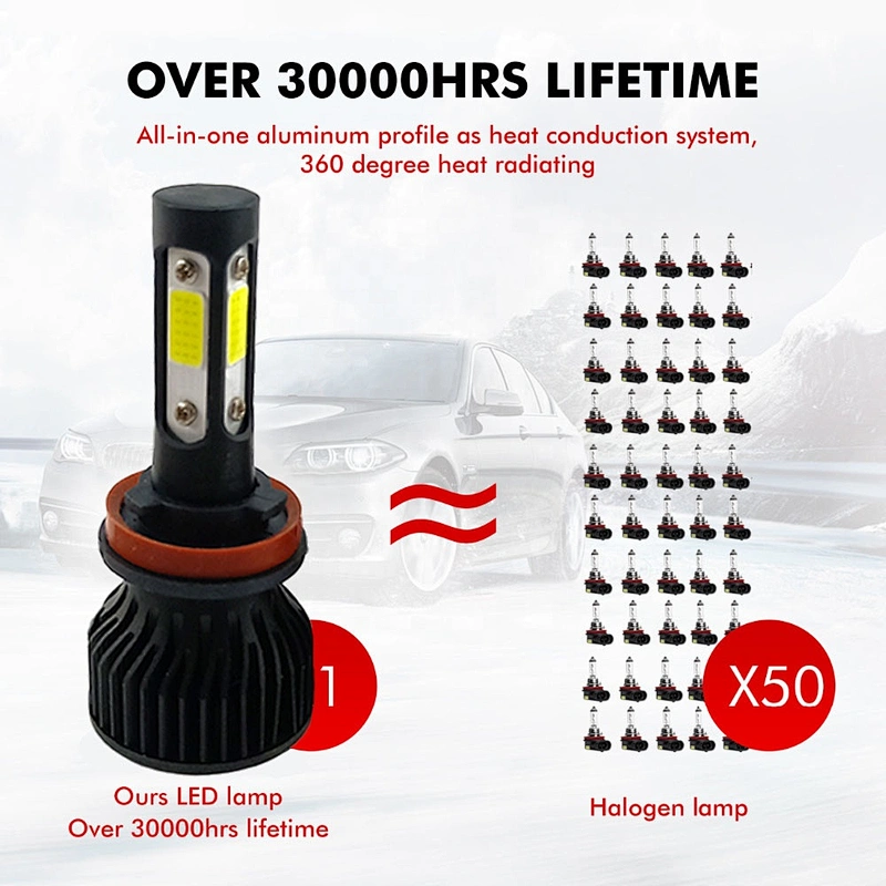 Auto light system 12000lm h4 h7 h11 conversion kit fan led headlights