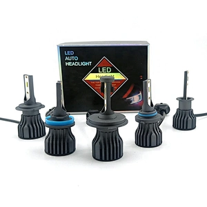 Newest super bright 6500k fanless h4 auto lamp light car led headlight bulb