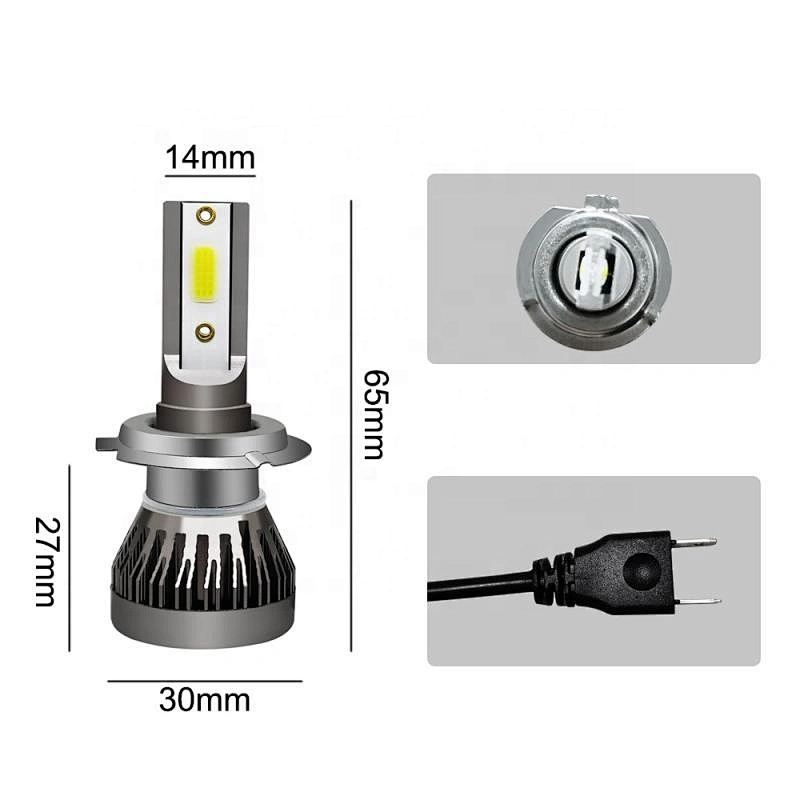 2021 factory price mini size m1 Auto car led headlight h4 h11 h7 9005 9006 strobe light