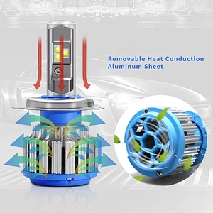 2018 New design Turbo T1 LED Canbus H7 H4 LED Headlight Bulbs for All Car