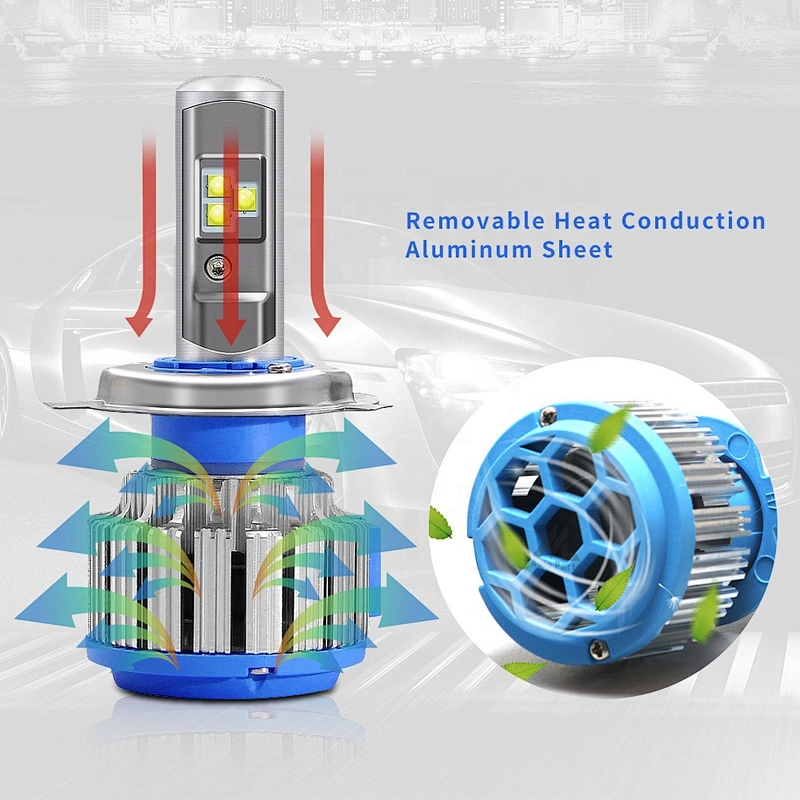 2018 New design Turbo T1 LED Canbus H7 H4 LED Headlight Bulbs for All Car