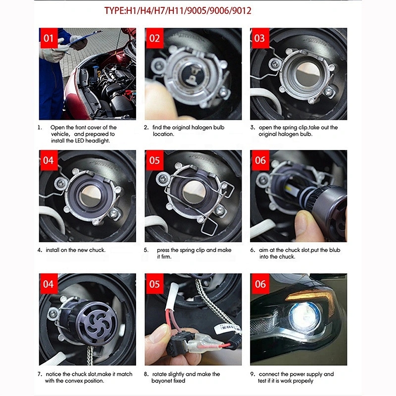 Factory Direct Sale High Quality dual color canbus c6 led car headlight