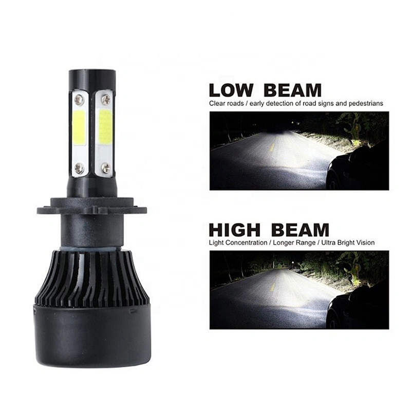 High quality fan cooling 4 sides h7 9006 led lighting x7 headlight bulbs