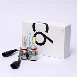 Factory direct C6 LED headlight 9007 9005 9006 H11 H7 car headlight 6500K LED car bulb kit