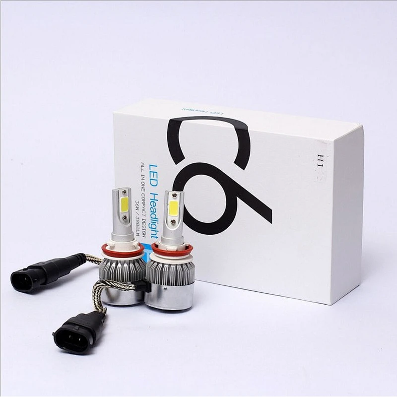 Factory direct C6 LED headlight 9007 9005 9006 H11 H7 car headlight 6500K LED car bulb kit
