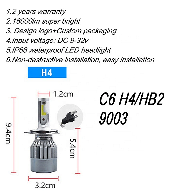 C6 Led Bulb Of H11 6000k Led headlight Bulb led headlight Product