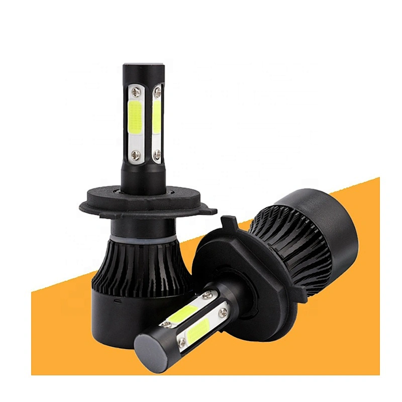 Four Sides wholesale dual color fan auto bulbs h7 h4  led headlight