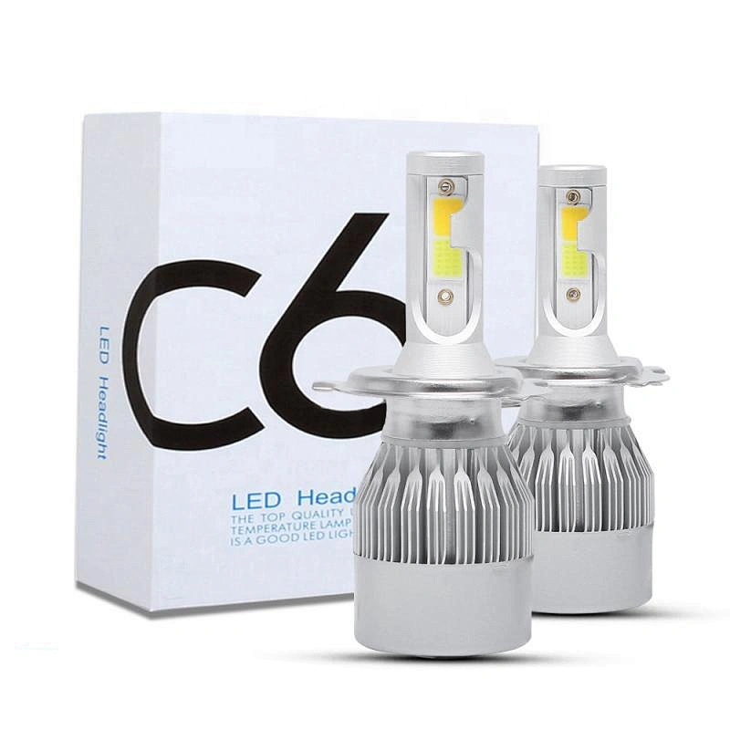 Factory supplied high quality 6000LM 12V C6 h4 led headlight  bulb  H4 H13 9004 9007