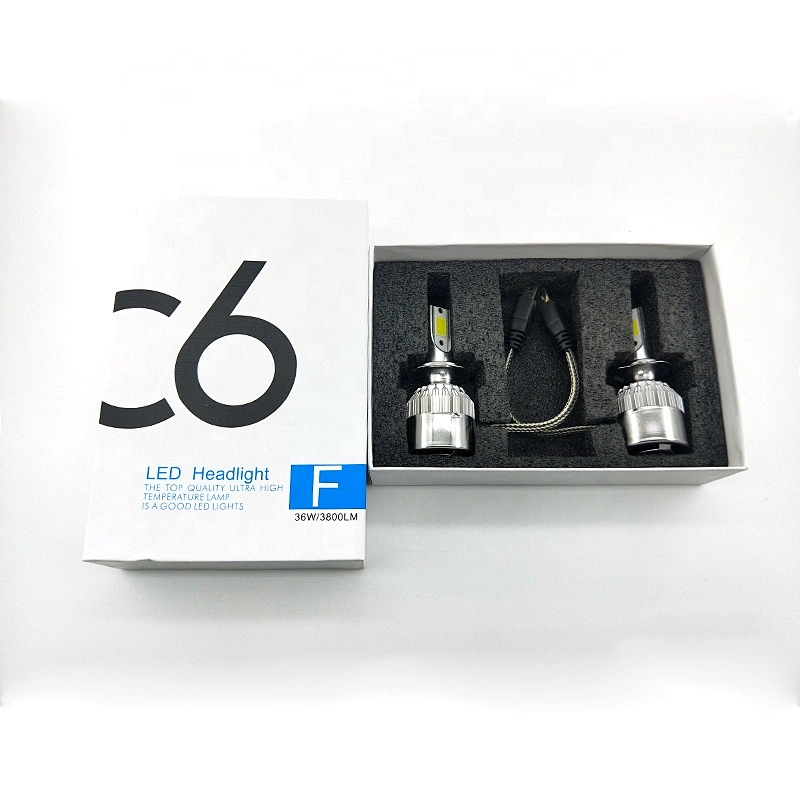 C6 H3 led headlight Auto lighting system 36W led bulb car 10000lm for universal car 9006 9012 880 5202