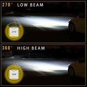 Super Bright High Low Beam led headlight 360 degrees 4 sides COB chip car h4 led headlight bulbs