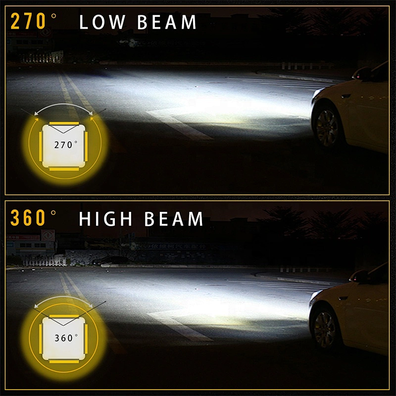 Super Bright High Low Beam led headlight 360 degrees 4 sides COB chip car h4 led headlight bulbs