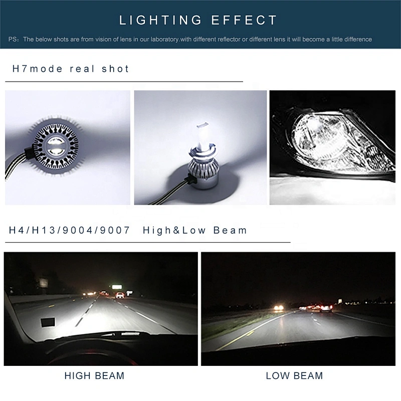 C6 16000lm led bulb h1 H13 H3 H7 H8 H9 H4 h11 c6 led headlight