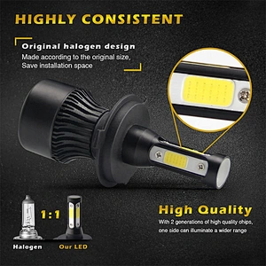 auto led headlight motorcycle h4 9004 9005 9006 9007 h7 h11 car 4 sided led headlight bulb