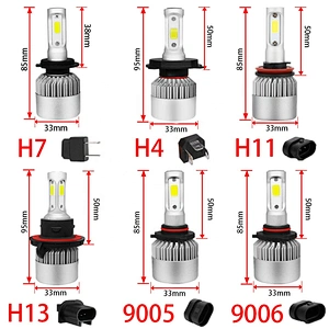 super bright h4 led headlight bulb 3 side s2 8000lm led h1 headlight 360 degree led headlamp bulb