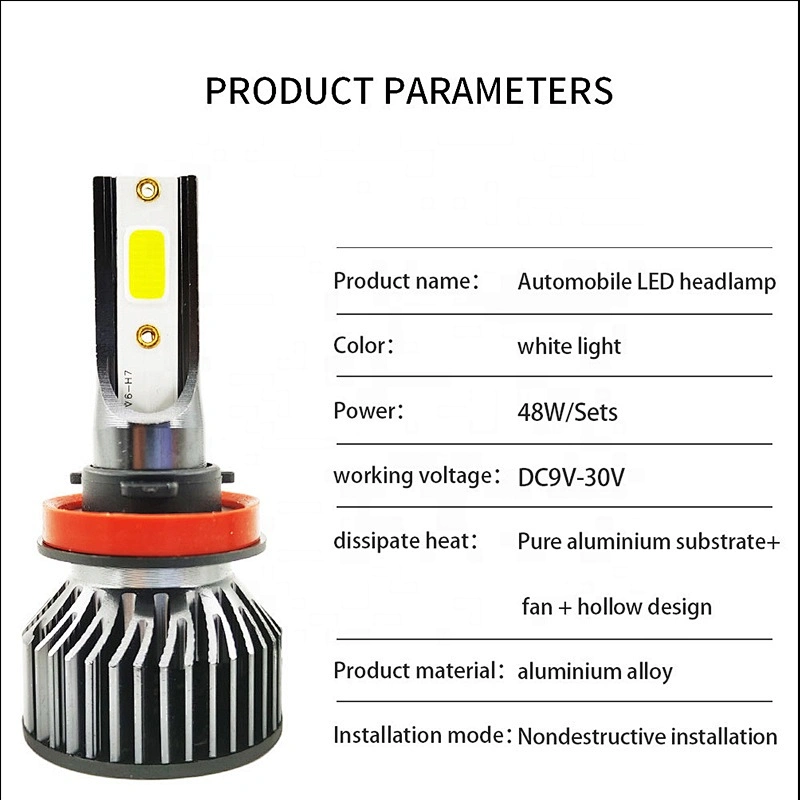 wholesale led headlight h7 h3 h4 h11/h9/h8 led headlight bulbs