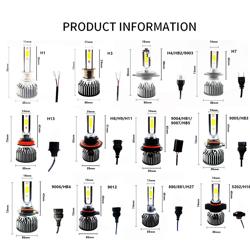 New arrivals led 9006 H7 car led light bulb H11 9005 H3 H4 H13 night eye led headlight