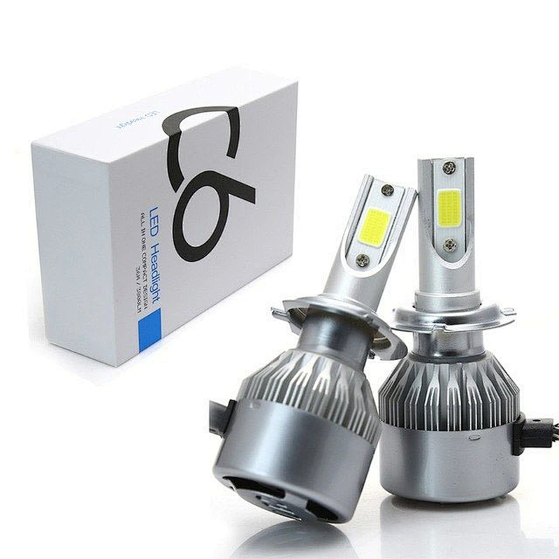 High power aluminum headlamp C6 car light 360 degree h4 9V-30V led headlight bulb