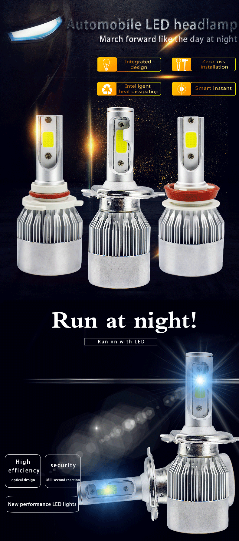 h4 auto led light