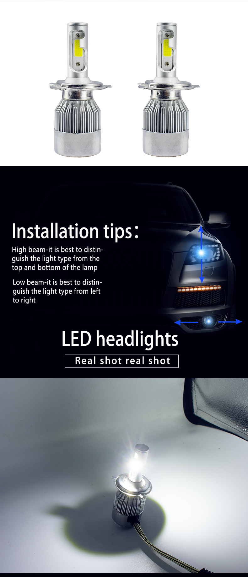 h4 auto led light