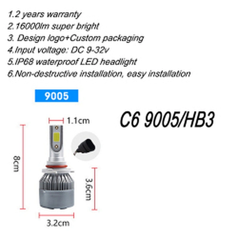 C6 led headlight nighteye led 10000lm h13 led bulb