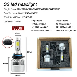 High power headlights led h11 led headlight bulbs s2 led headlight