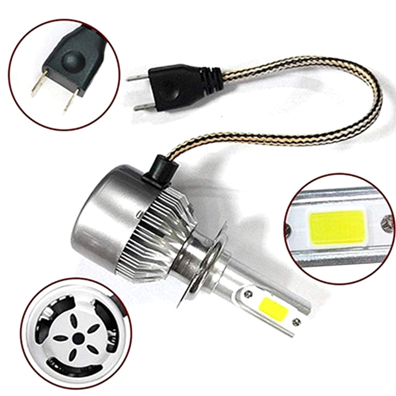 New C6 H4 LED Headlight H13 9005 9006 H1 H3 H27 881 H11 12V Car LED H4 Light H7 LED Headlight Bulb