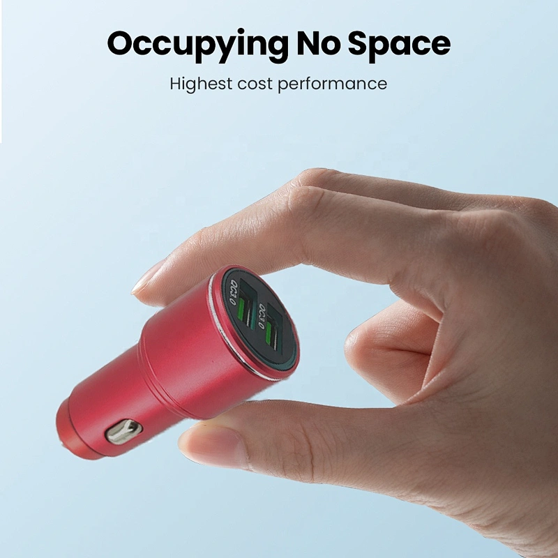 Factory Oem Mini 15W 12W Mobile Phone Charger Adapter Fast Dual USB Electric Car Charger For Xiaomi